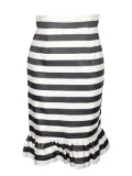 Mother Of Pearl Bella stripe midi skirt - Black