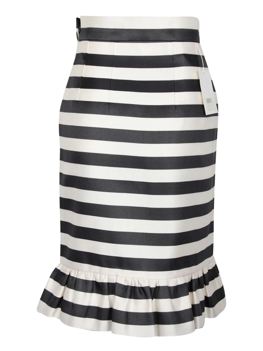 Pre-owned Mother Of Pearl Bella Stripe Midi Skirt In Black