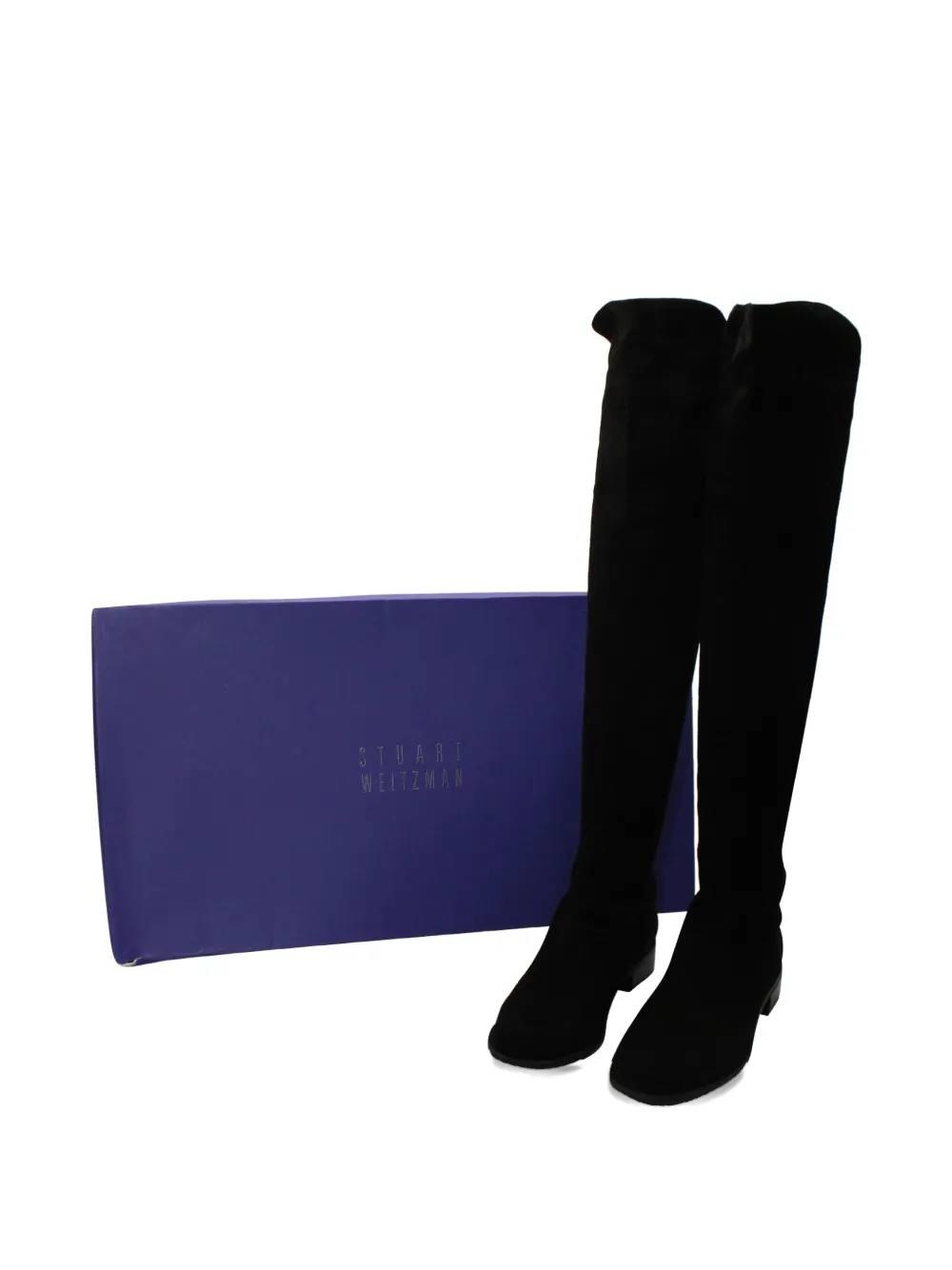 Pre-owned Stuart Weitzman 5050 Over-the-knee Boots In Black