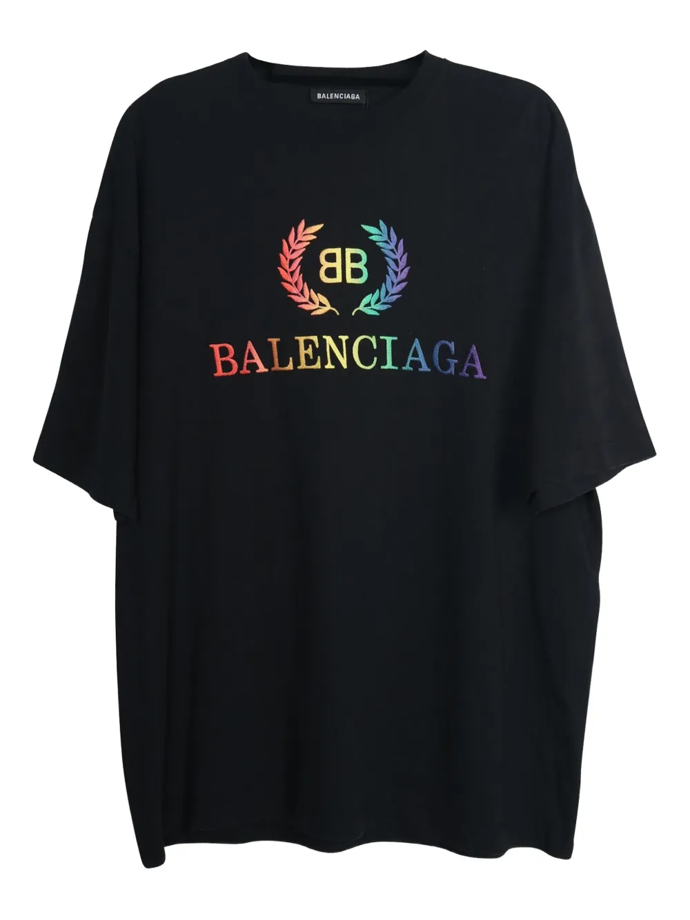Balenciaga Pre-Owned logo-print cotton T-shirt | Black | Image 1