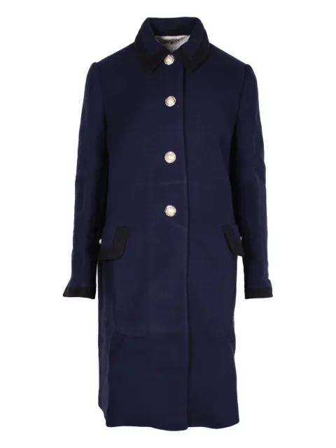 Miu Miu Pre-Owned pearl-embellished wool coat