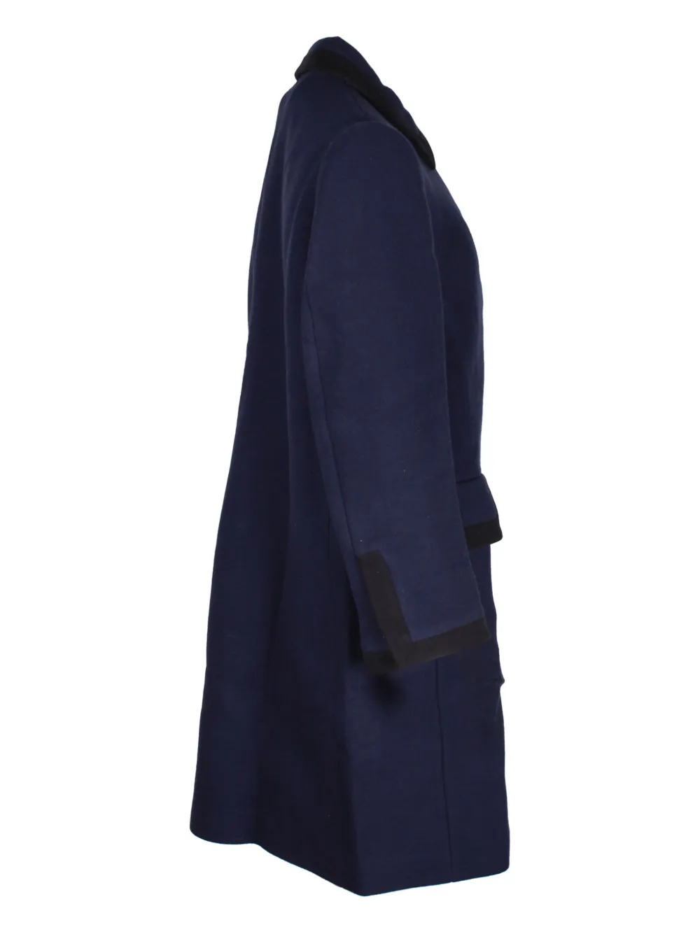 Pre-owned Miu Miu Pearl-embellished Wool Coat In Blue