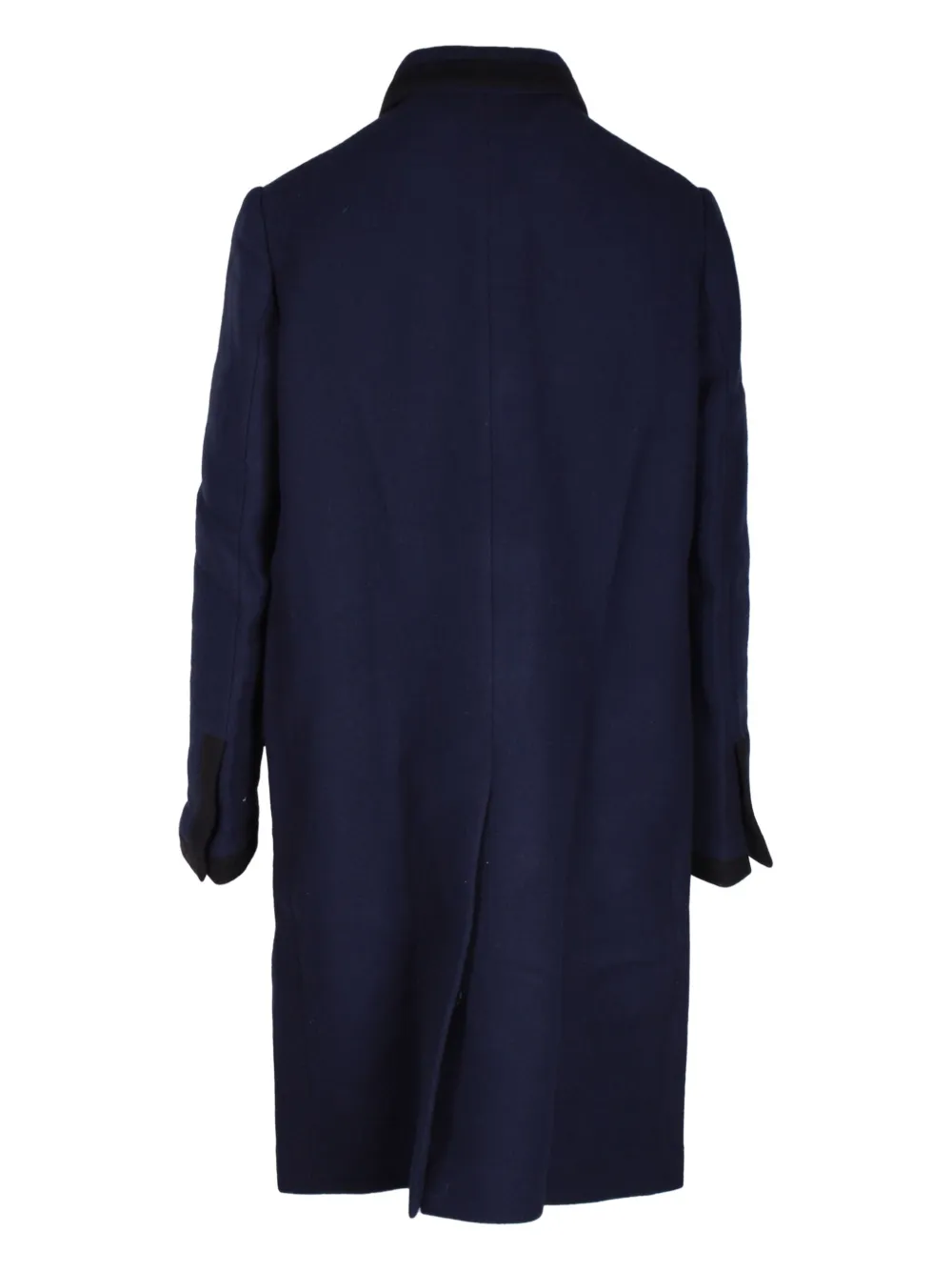 Miu Miu Pre-Owned pearl-embellished wool coat - Blauw