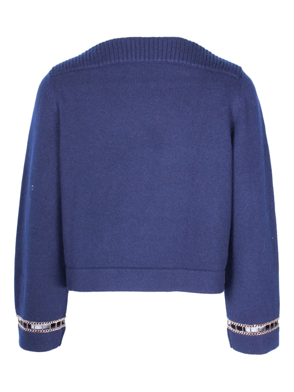 CHANEL Pre-Owned chain-trimmed boat-neck sweater | Image 2