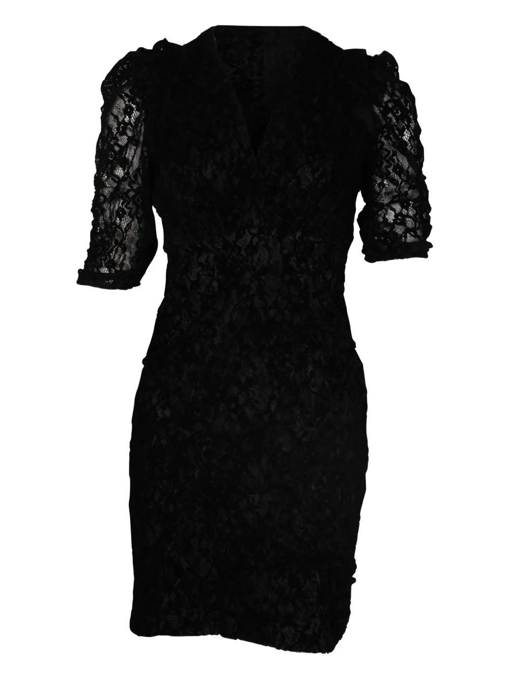 Maje lace mini dress - Zwart