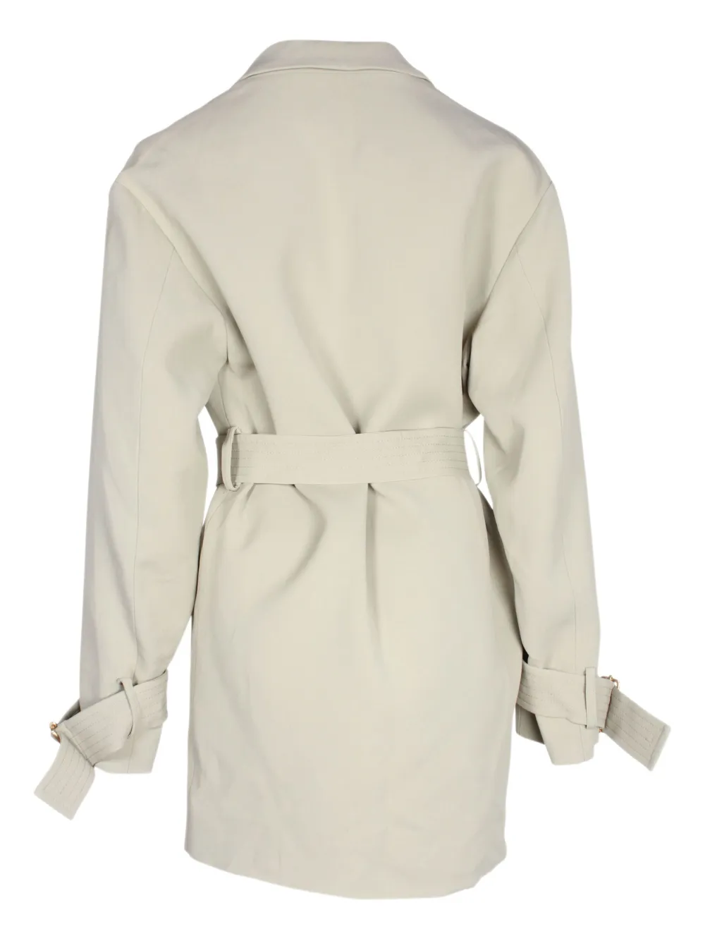 Dion Lee belted cocoon coat - Groen