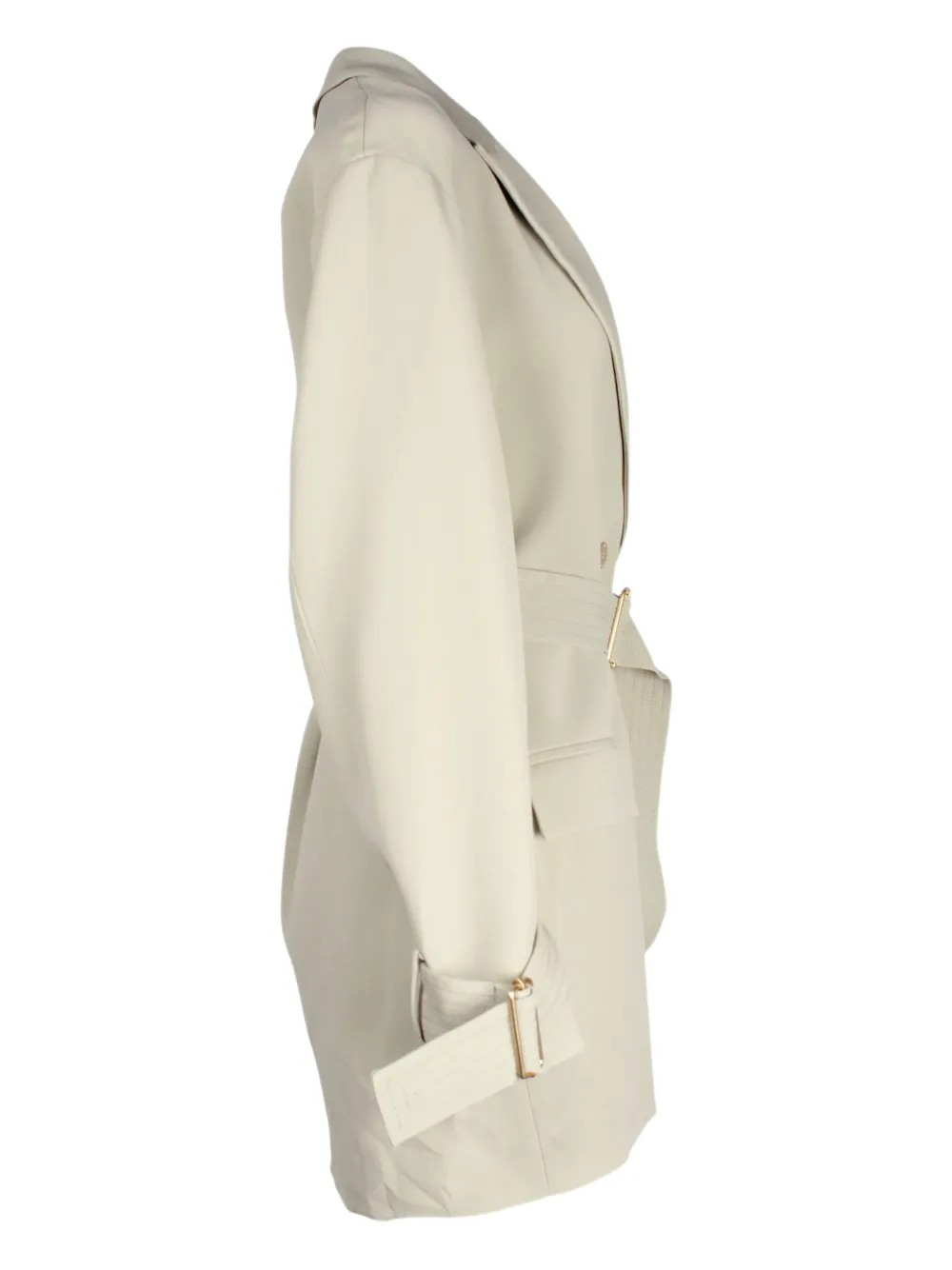  Dion Lee Belted Cocoon Coat - Green 