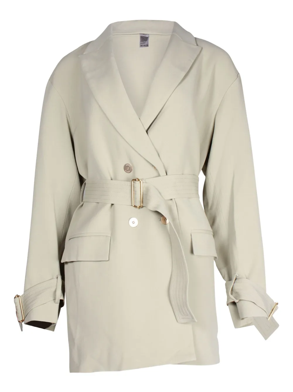 Dion Lee belted cocoon coat | Green | Image 1