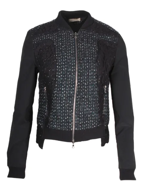 Nina Ricci Pre-Owned lace-panel zip-up bomber jacket