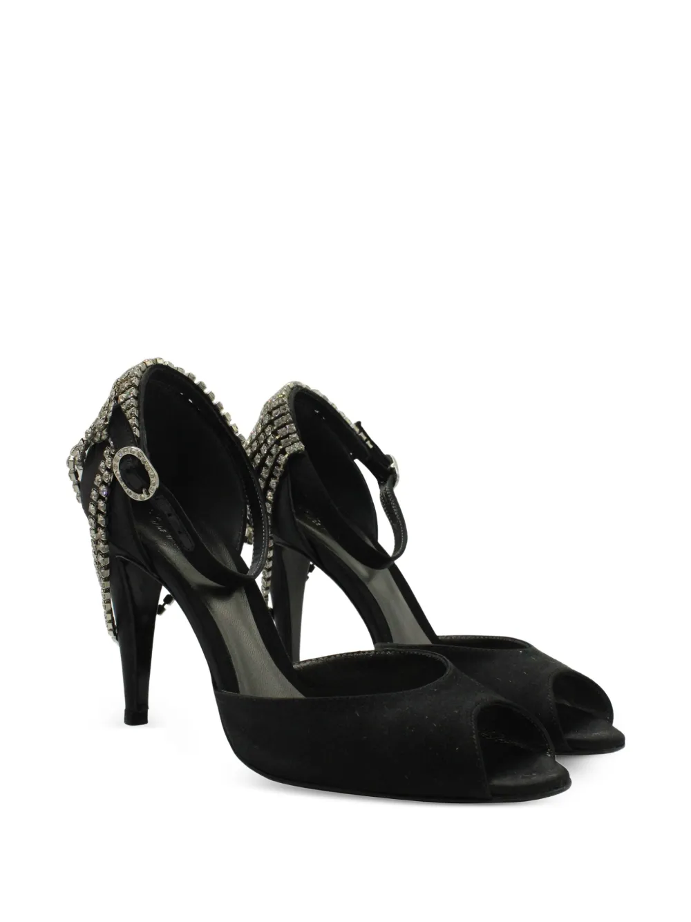 Sergio Rossi Vintage crystal-embellished peep-toe sandals | Image 2