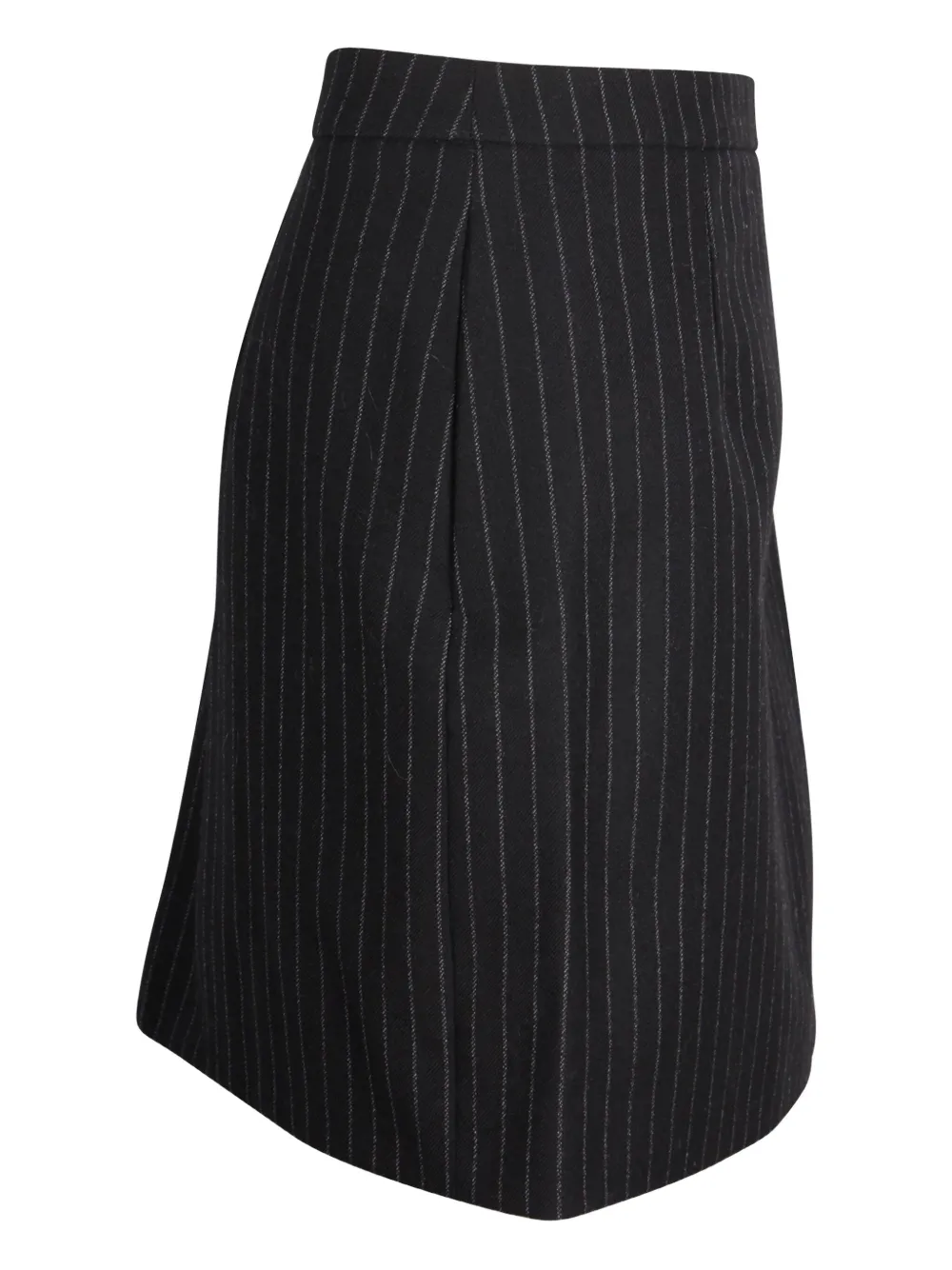 Pre-owned Saint Laurent Pinstripe-pattern Mini Skirt In Black