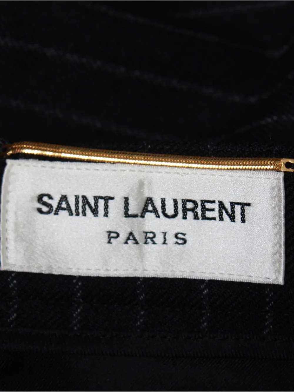 Pre-owned Saint Laurent Pinstripe-pattern Mini Skirt In Black