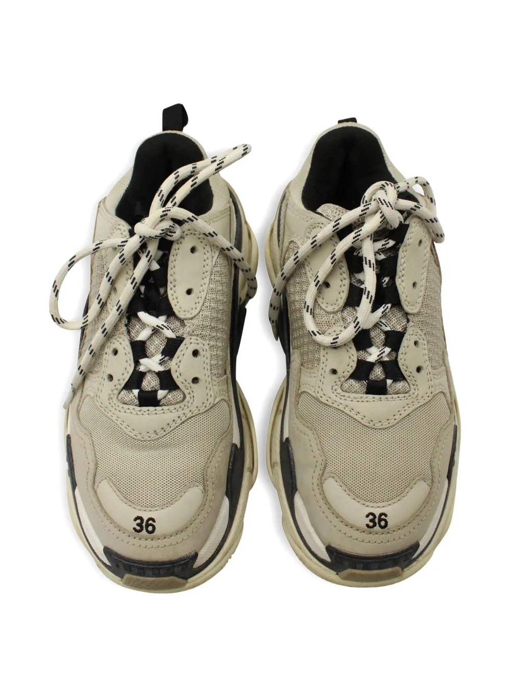 Pre-owned Balenciaga Triple S Sneakers In Neutral
