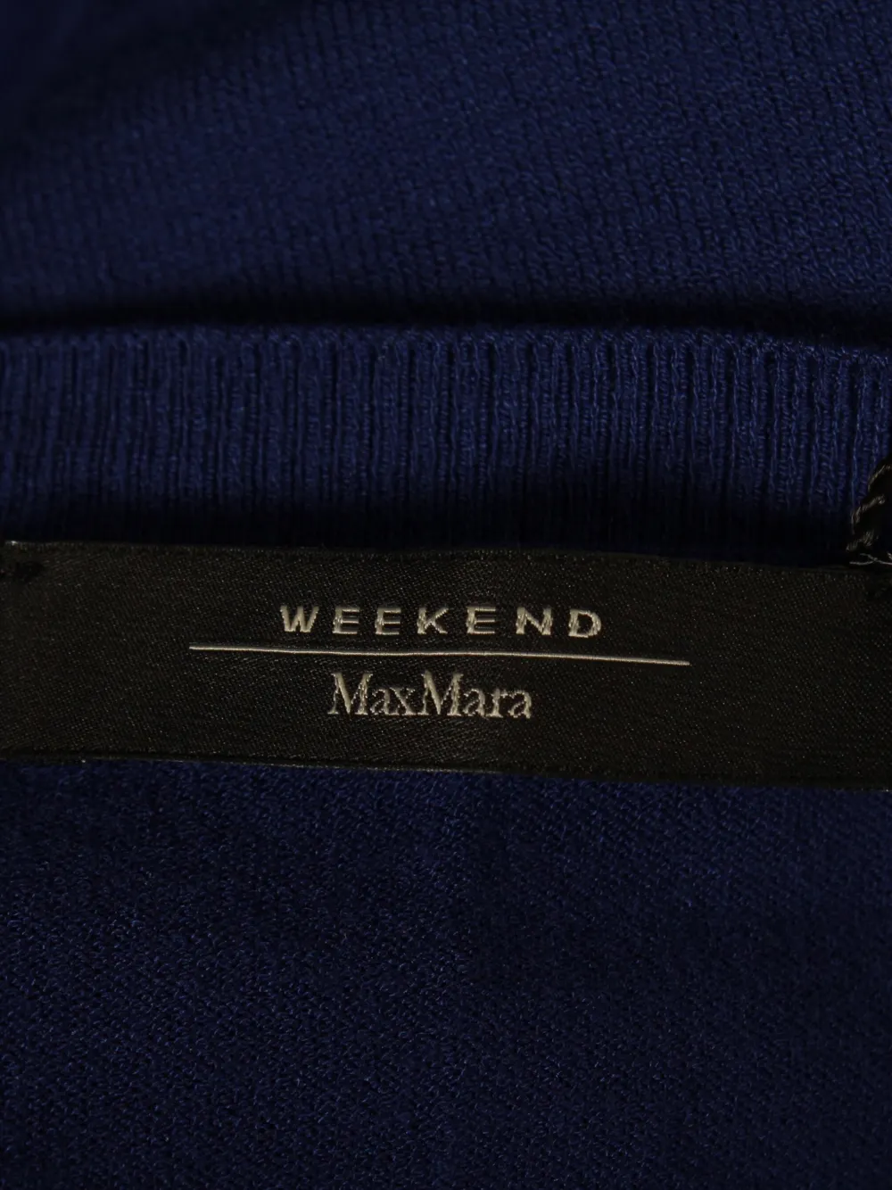 Pre-owned Weekend Max Mara V-neck Button-front Cardigan In Blue