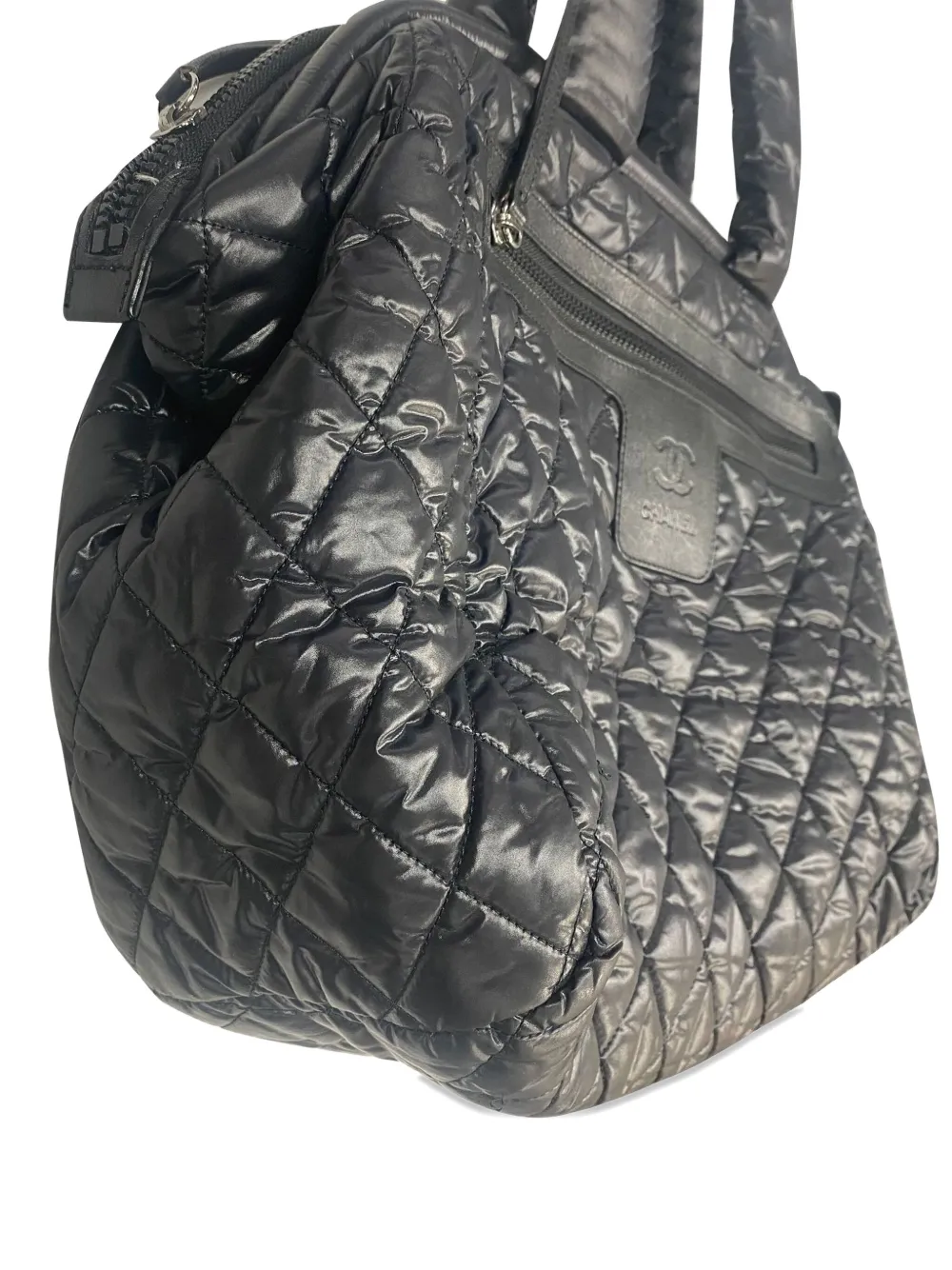 Pre-owned Chanel Coco Cocoon Bowling Bag In Black