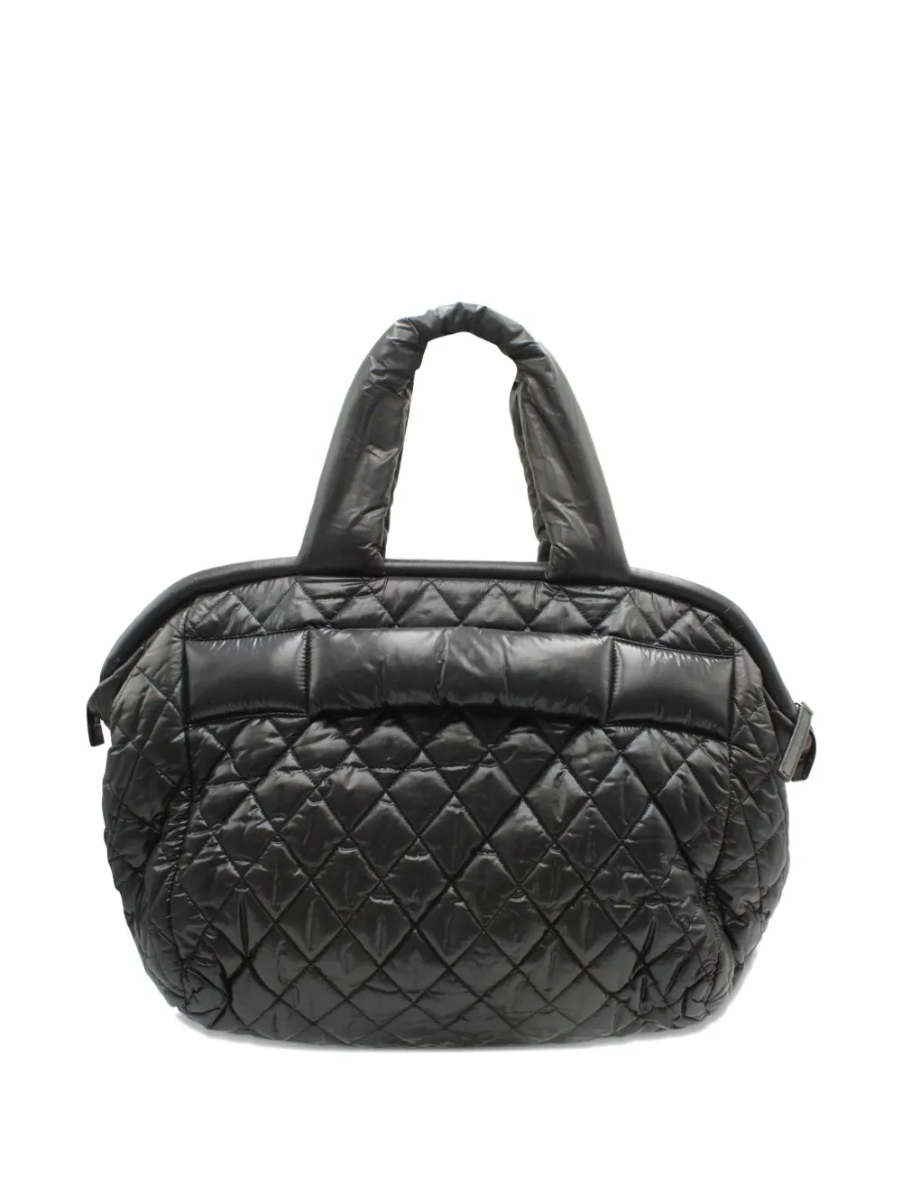 Pre-owned Chanel Coco Cocoon Bowling Bag In Black