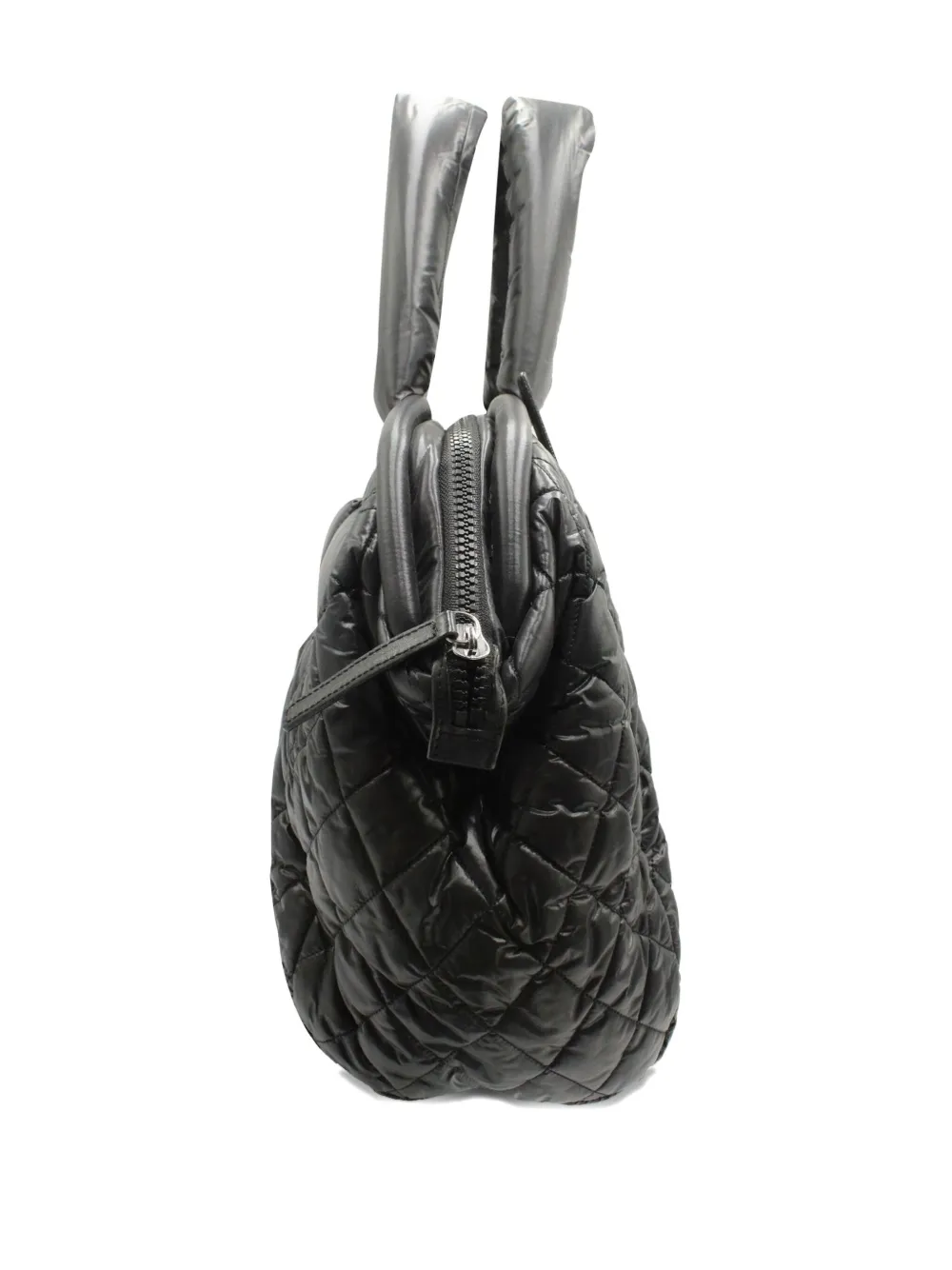 Pre-owned Chanel Coco Cocoon Bowling Bag In Black