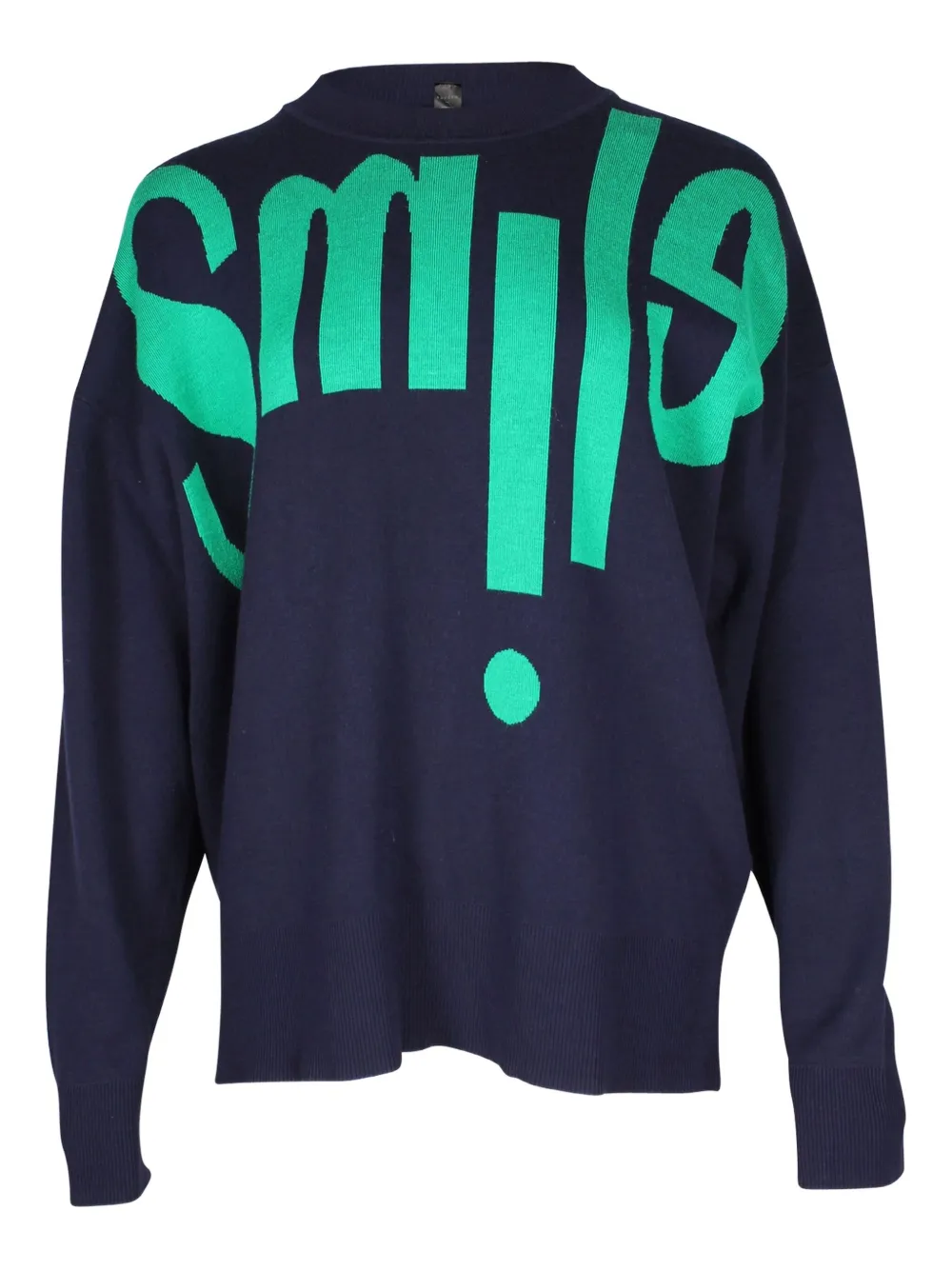 Pre-owned Sandro Jacquard Embroidered Sweater In Blue