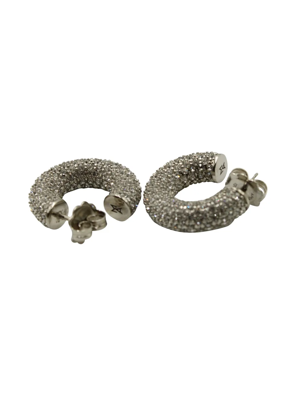 Amina Muaddi Cameron crystal-embellished hoop earrings | Image 2