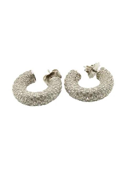 Amina Muaddi Cameron crystal-embellished hoop earrings