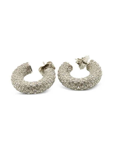 Amina Muaddi Cameron crystal-embellished hoop earrings
