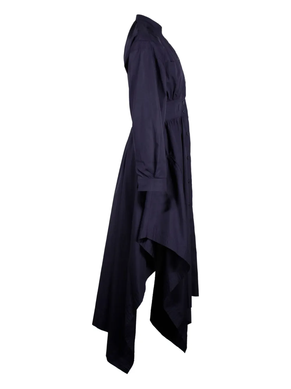 Pre-owned Sportmax Vintage Asymmetric Long-sleeve Midi Dress In Blue