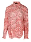 Maje leopard-print button-down shirt - Orange