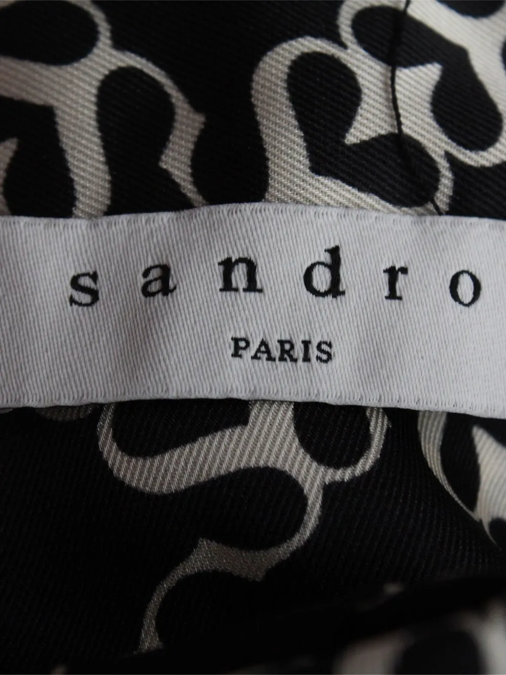Pre-owned Sandro Chain-print Shirt In Black