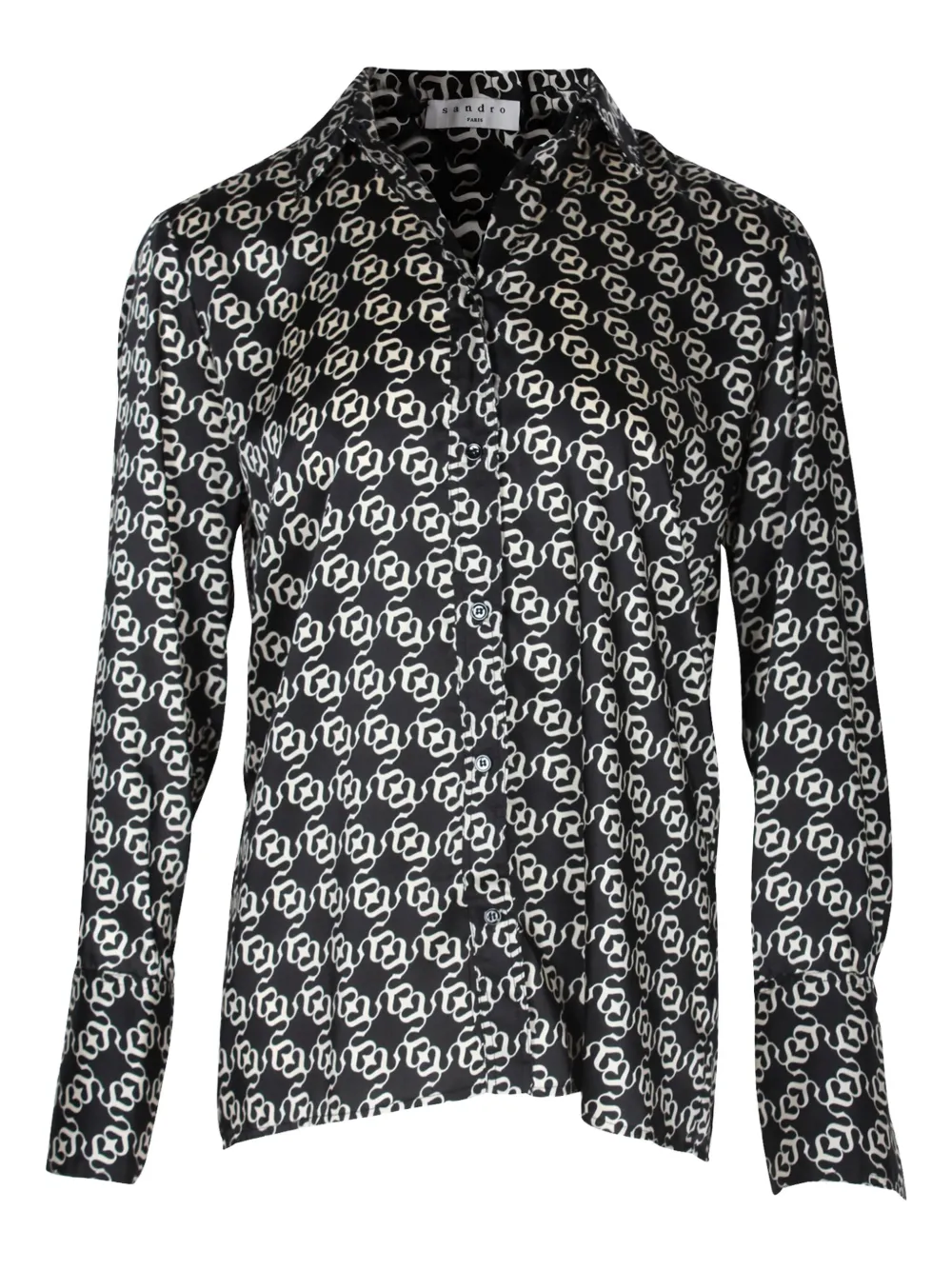 SANDRO chain-print shirt | Black | Image 1