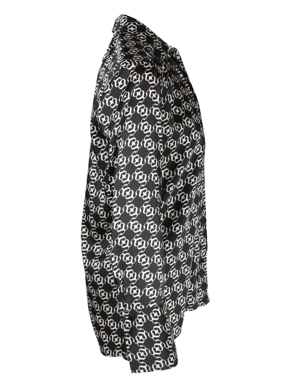 Pre-owned Sandro Chain-print Shirt In Black