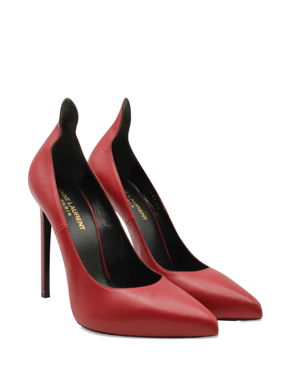 Saint Laurent Pre-Owned leather pointed-toe pumps - Rood