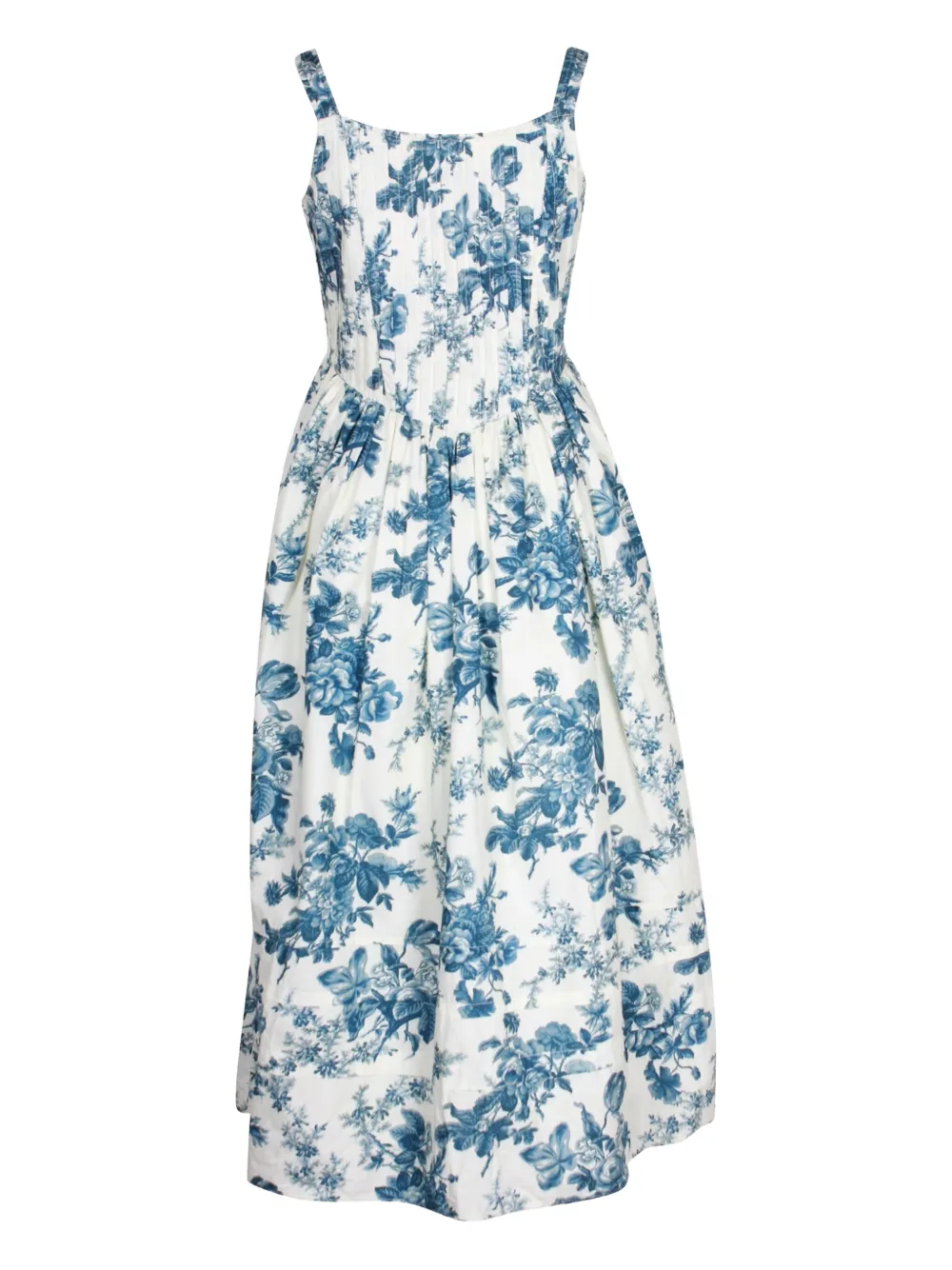 LoveShackFancy floral-print midi dress | White | Image 1