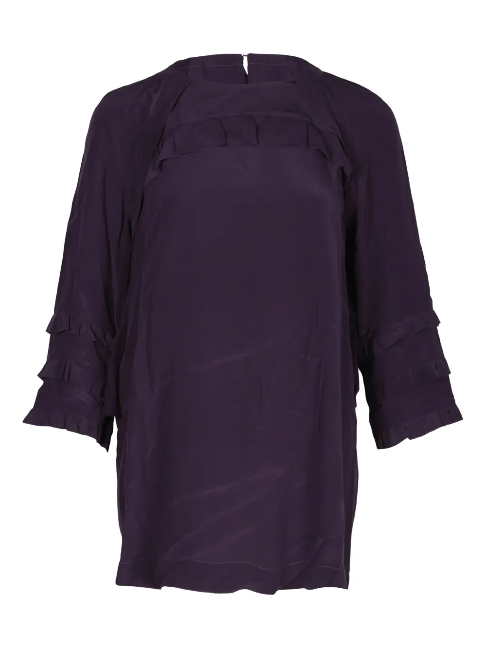 Pre-owned Miu Miu Silk Blouse In Purple