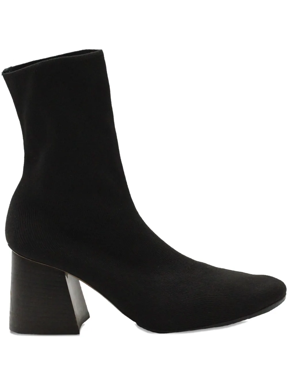 Pre-owned Celine 70mm Knitted Ankle Boots In Black