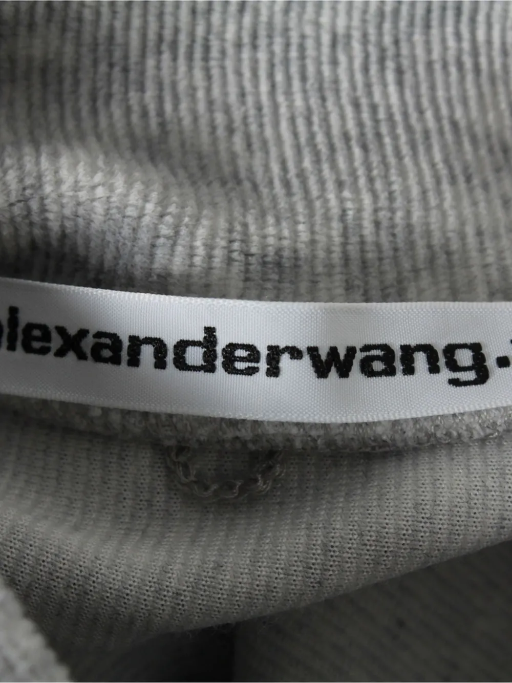 Pre-owned Alexander Wang Cotton Mock-neck Tank Top In Gray