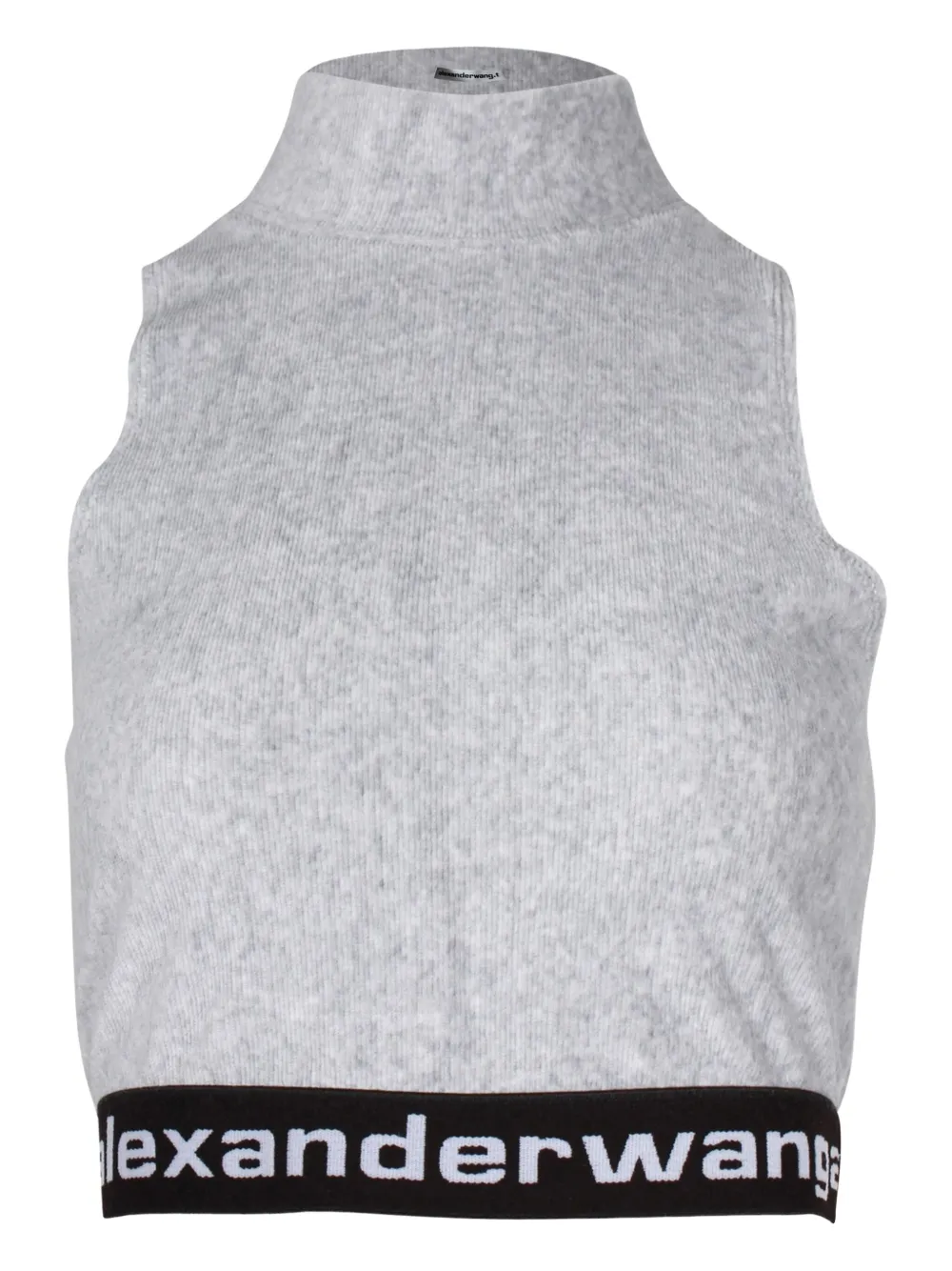 Alexander Wang cotton mock-neck tank top | Grey | Image 1