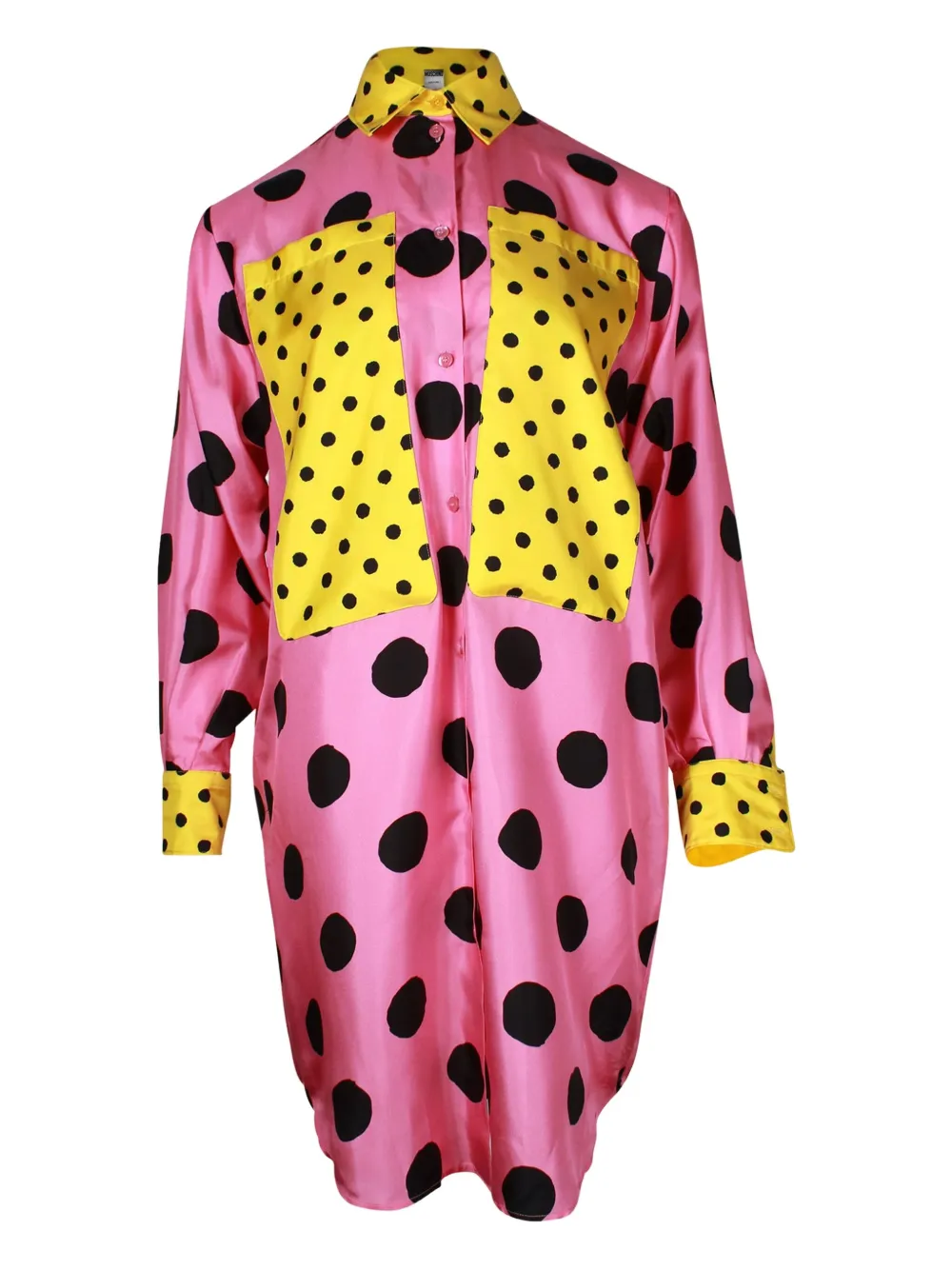 Moschino Pre-Owned polka-dot shirt dress - Roze