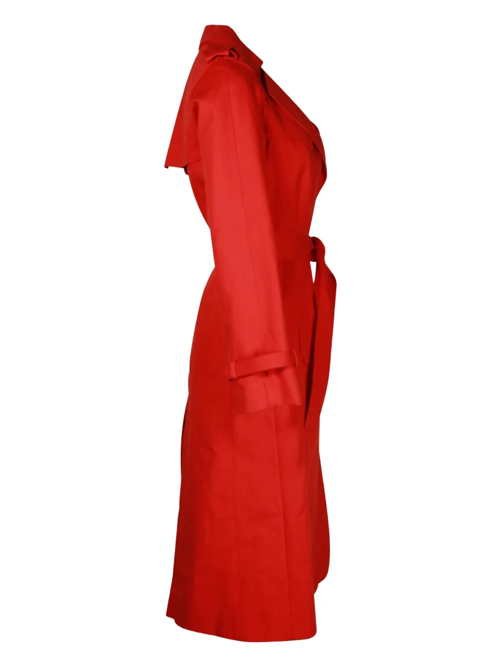 Maje Goldie notched-lapel belted trench coat - Rood