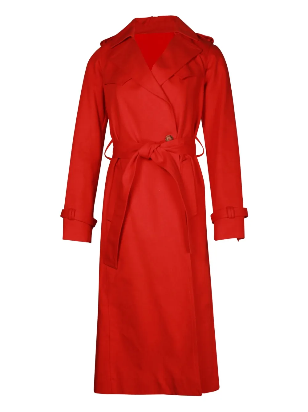 Maje Goldie notched-lapel belted trench coat | rouge | Image 1