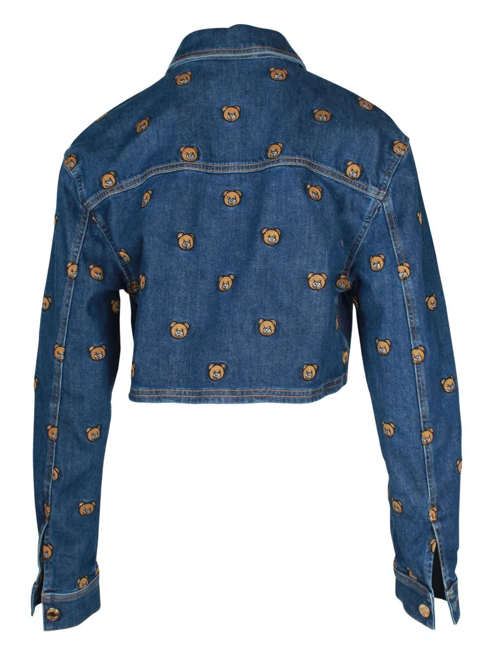 Pre-owned Moschino Teddy Bear Denim Jacket In Blue