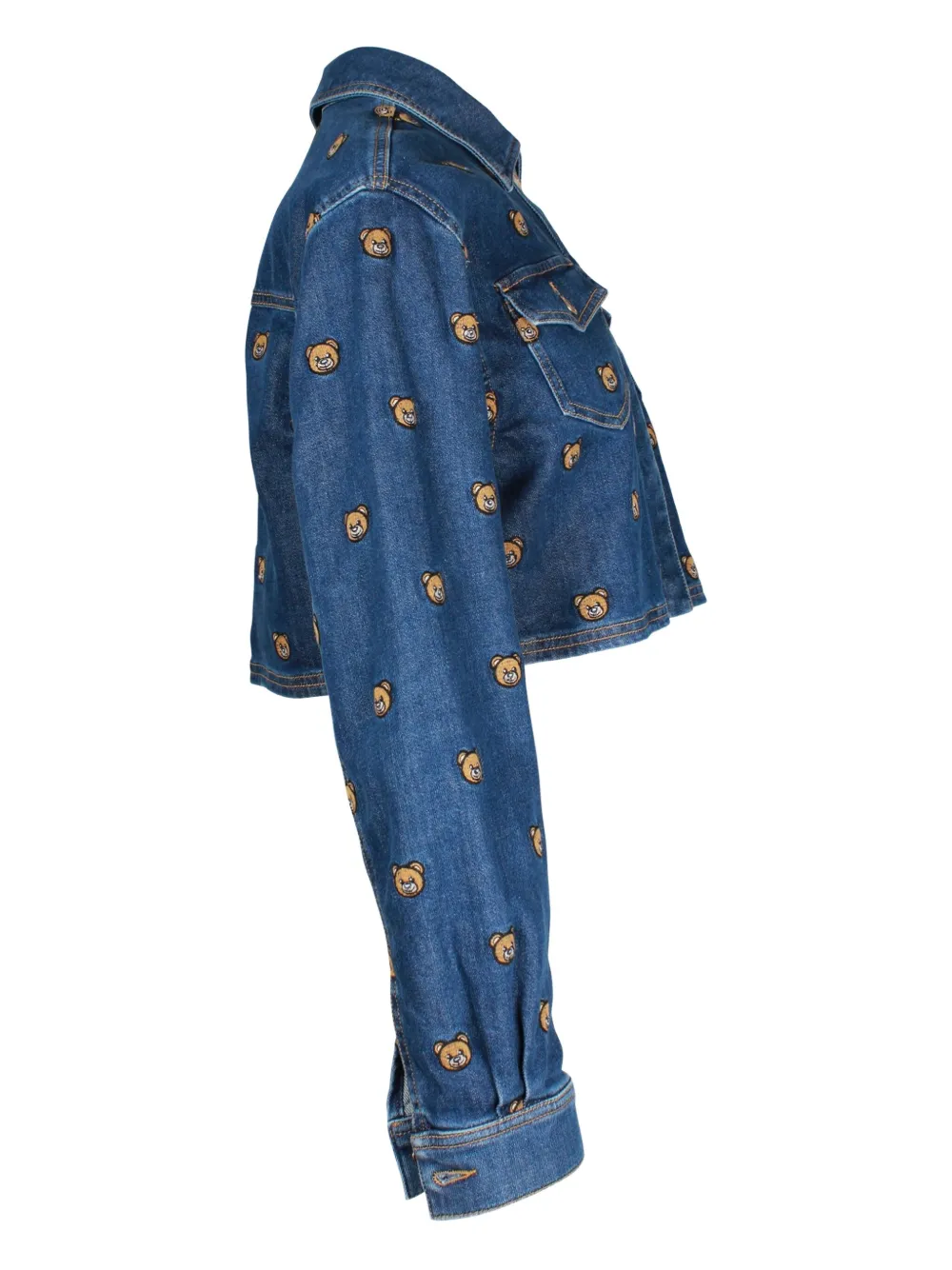 Pre-owned Moschino Teddy Bear Denim Jacket In Blue