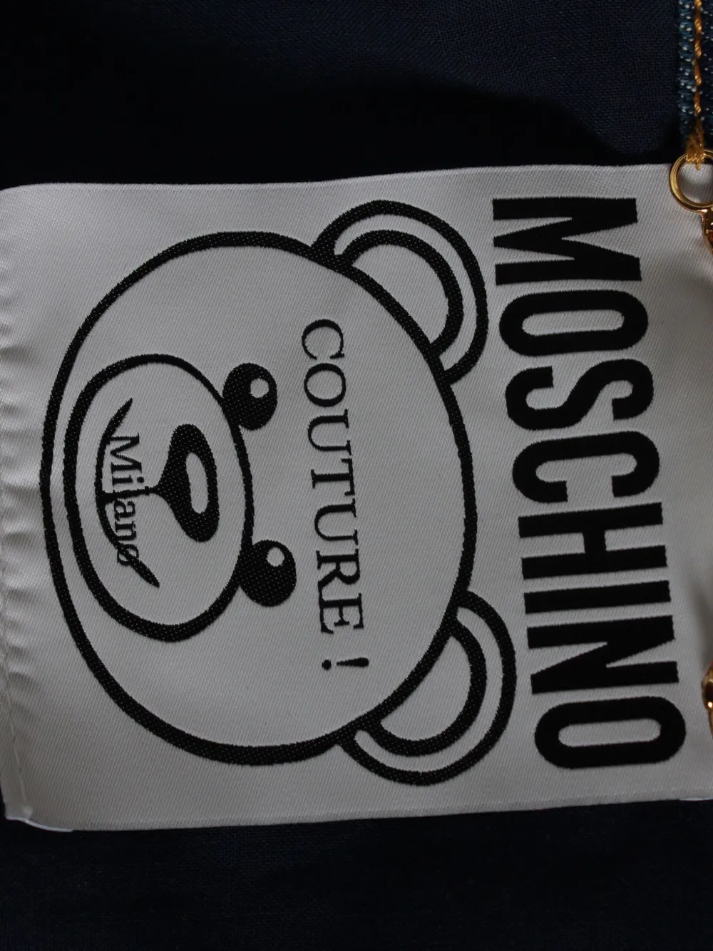 Pre-owned Moschino Teddy Bear Denim Jacket In Blue
