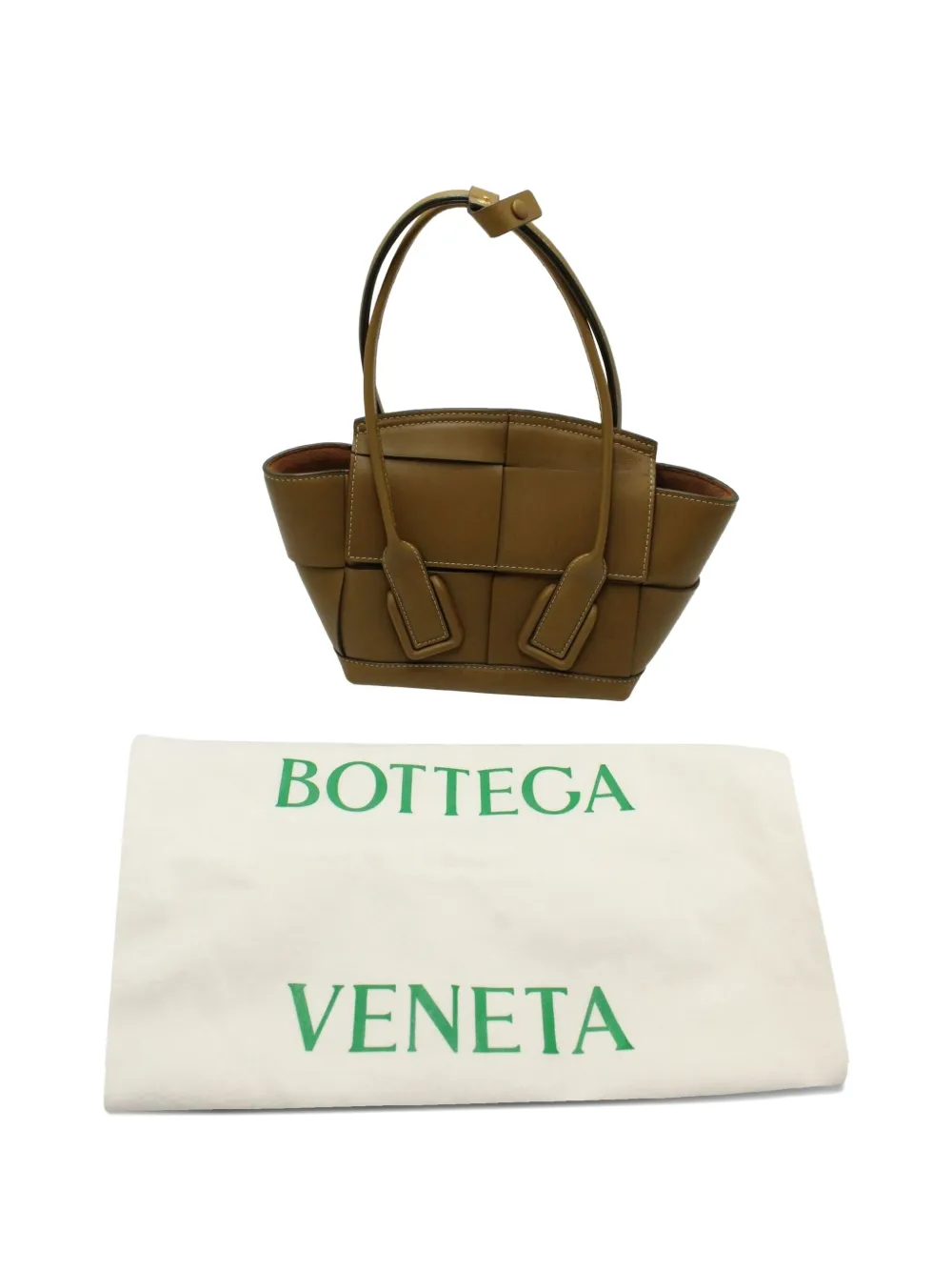 Pre-owned Bottega Veneta Mini Arco Tote Bag In Brown