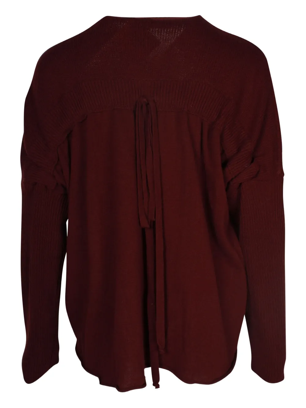 Pre-owned Marni Back-tie Pocket Sweater In Red
