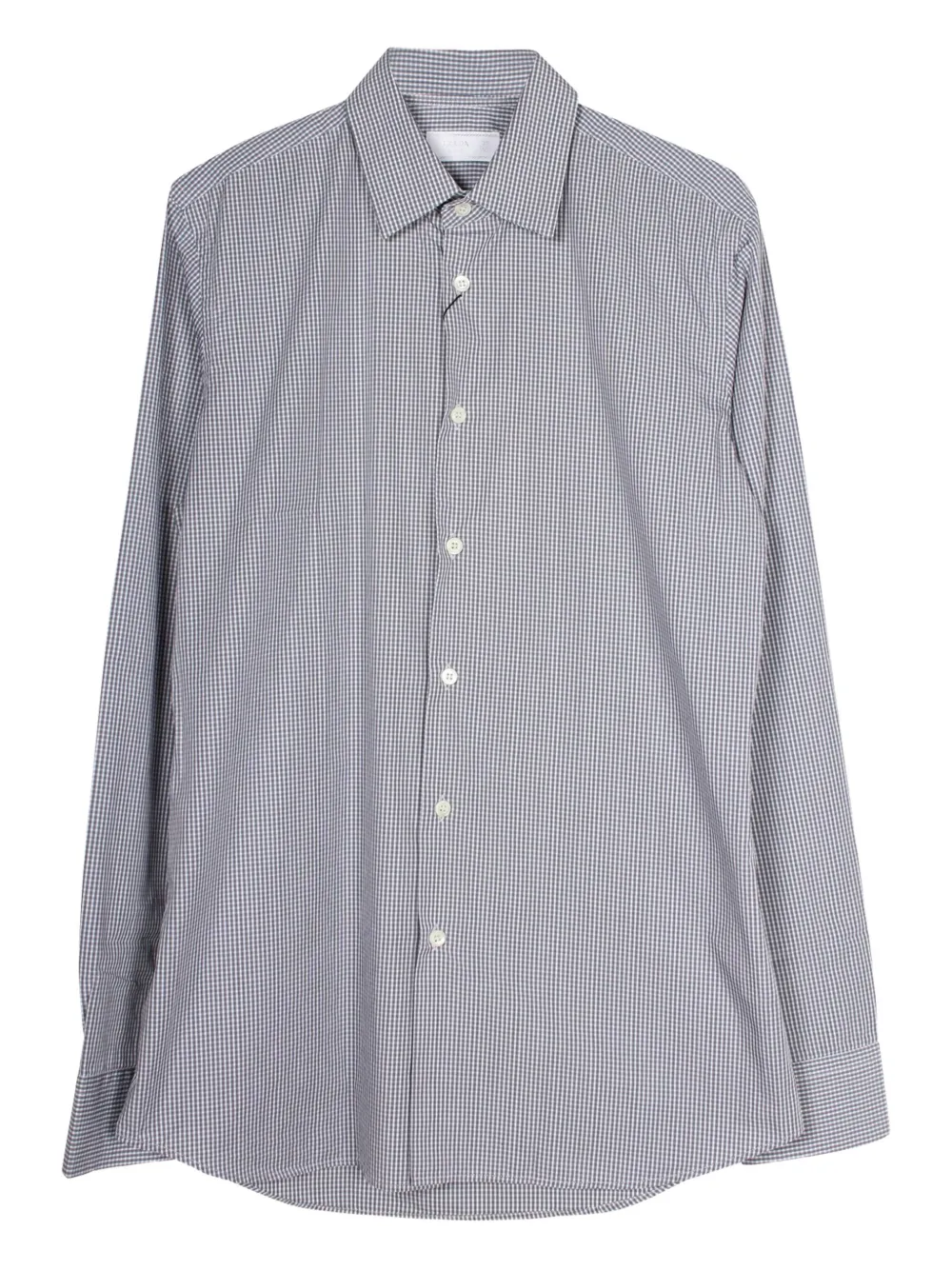 Prada Pre-Owned checked long-sleeve shirt | Grey | Image 1