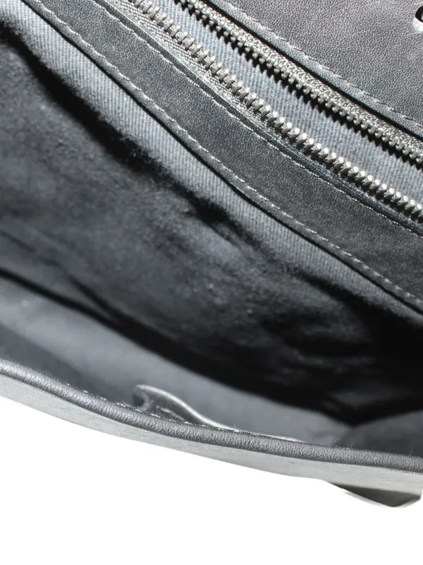 Jean Paul Gaultier Pre-Owned パッチワーク レザーポーチ | ブラック