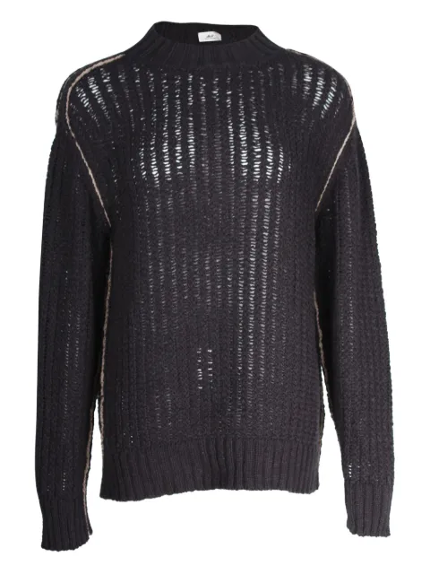 Mr P. ribbed open-knit sweater