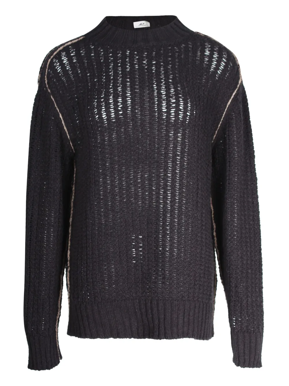 Mr P. ribbed open-knit sweater | Black | Image 1