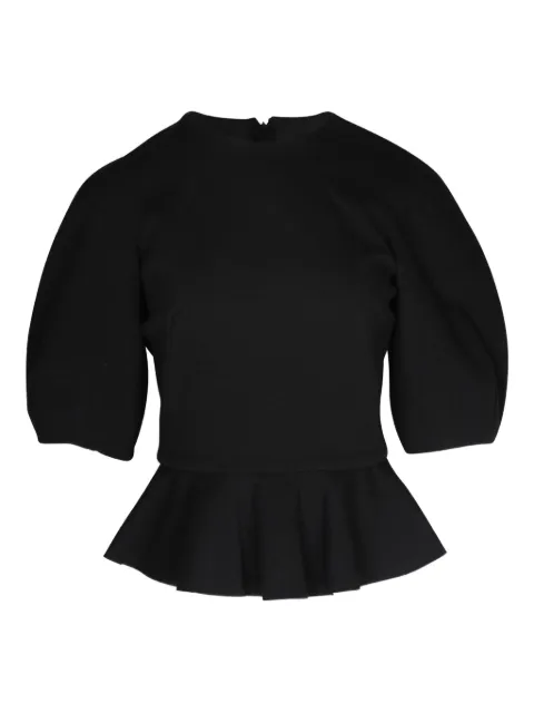 Alexander McQueen Pre-Owned توب بيبلوم بأكمام مستديرة