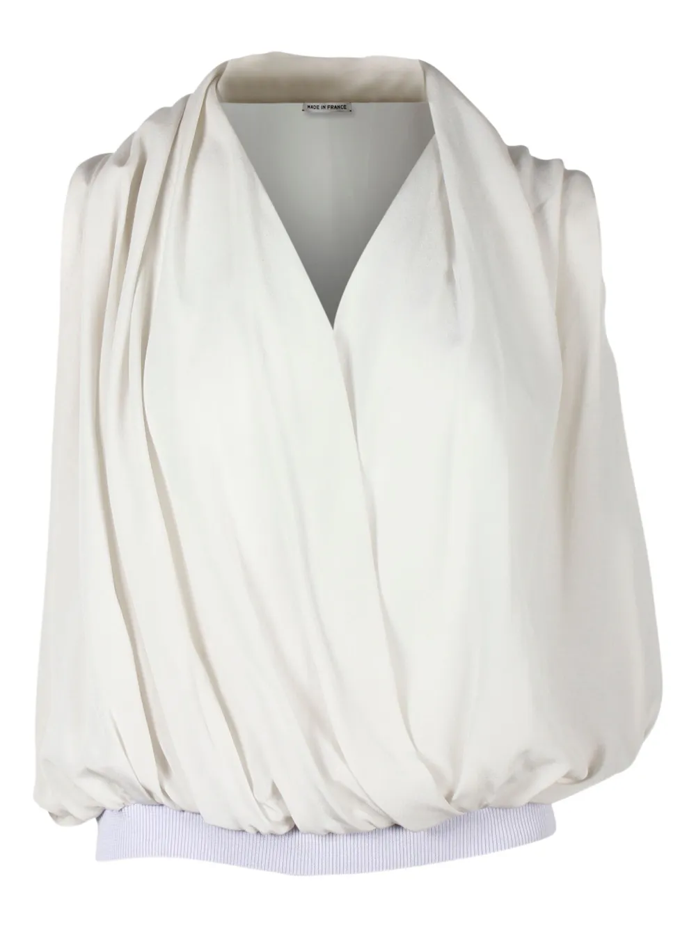 Hermès Pre-Owned draped sleeveless blouse | White | Image 1